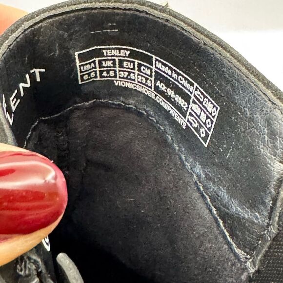 Vionic Sz 6.5 Tenley Boot Water Repellent Suede Leather Black Bootie Brass NWT - Picture 4 of 5